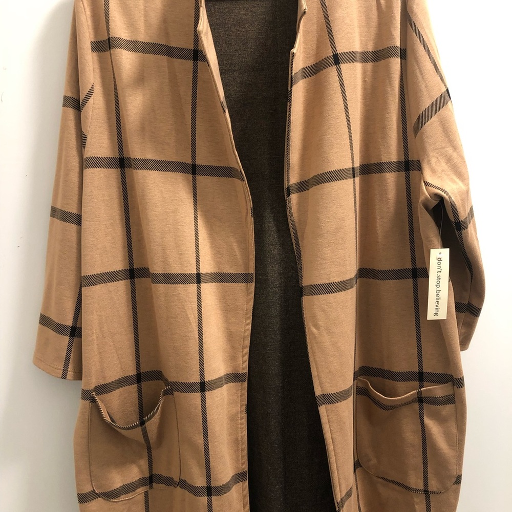 Brand New ! Plaid soft trench